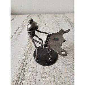 Kalifano‎ frog piano musical band figurine metal art sculpture statue unique